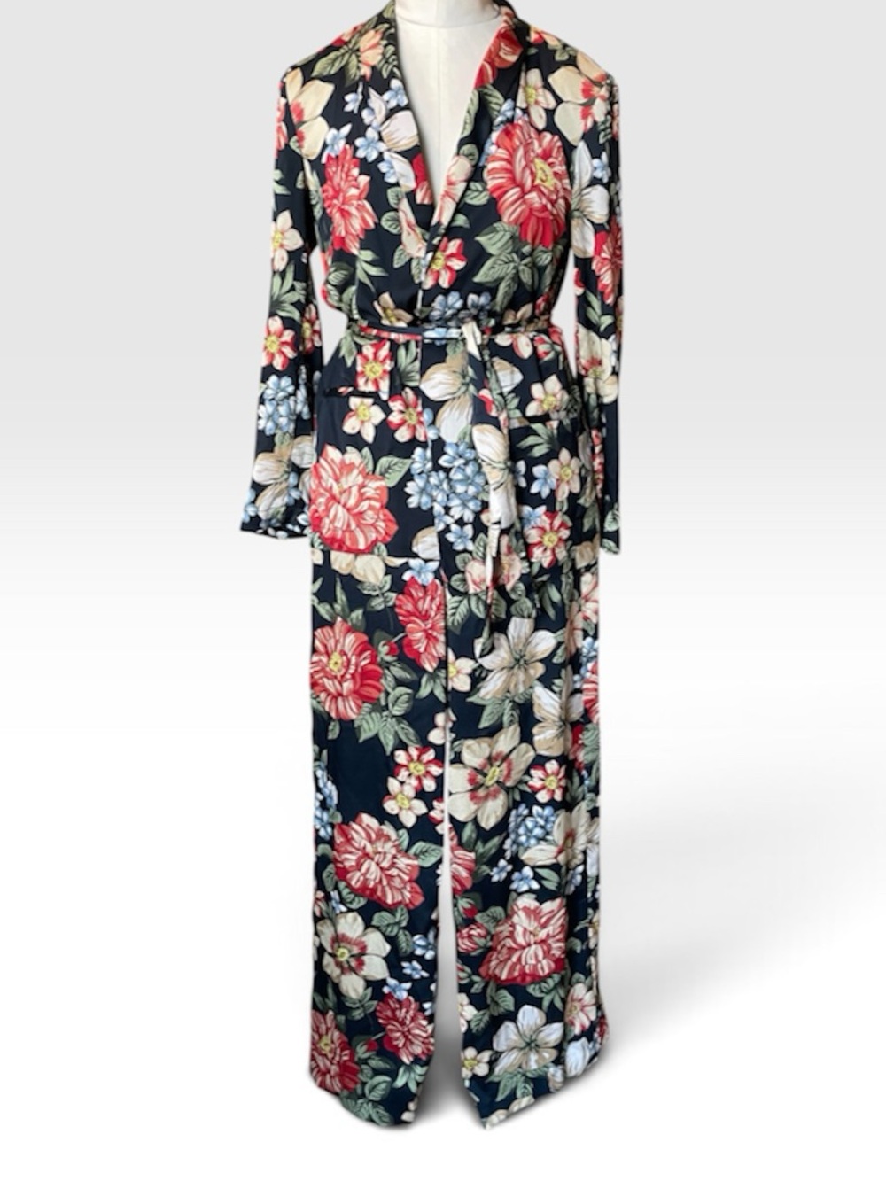 Zara Matching Floral Print Jacket And Pant Set